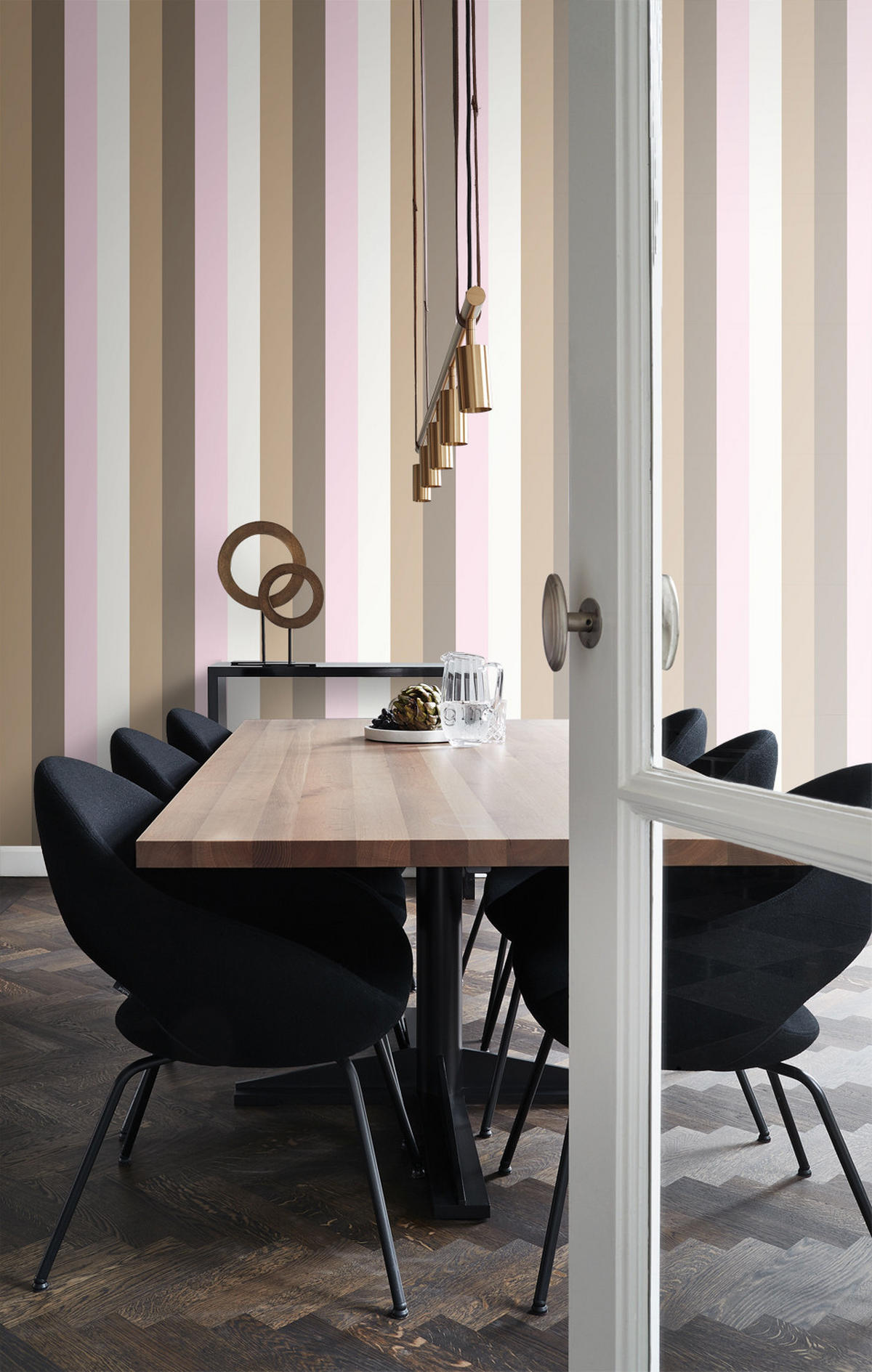 TAPETE Streifen 53 cm x 10.05 m - Pink, Papier (53/1000cm) - Origin Wallcoverings