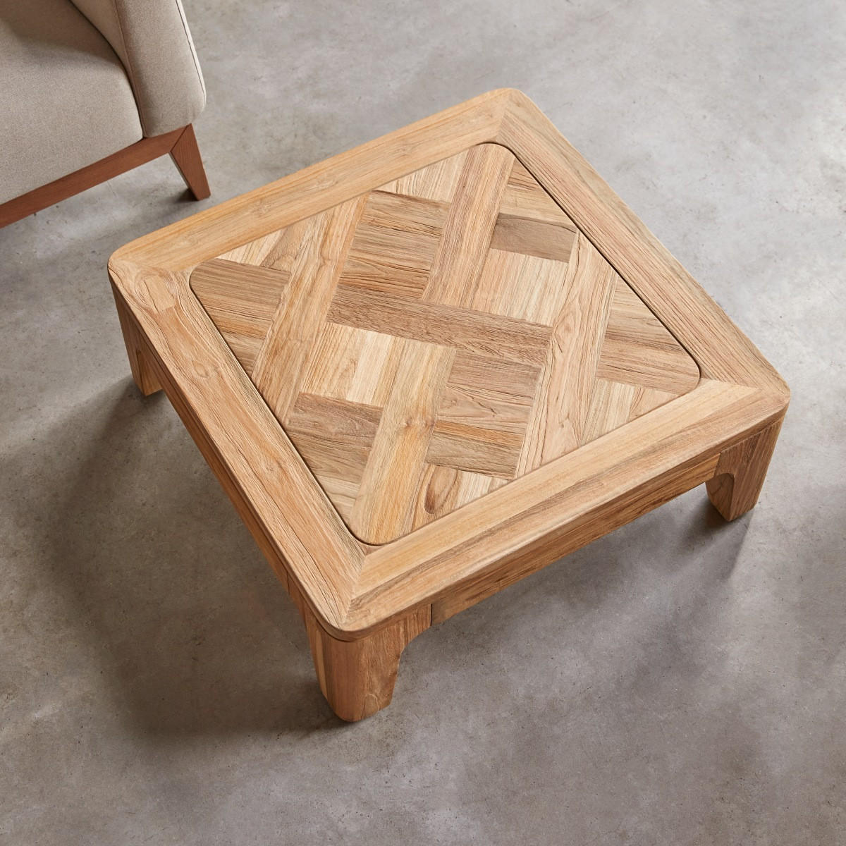 COUCHTISCH Ruth Natur aus Teak - Naturfarben, Holz (80/80/30cm) - Tikamoon