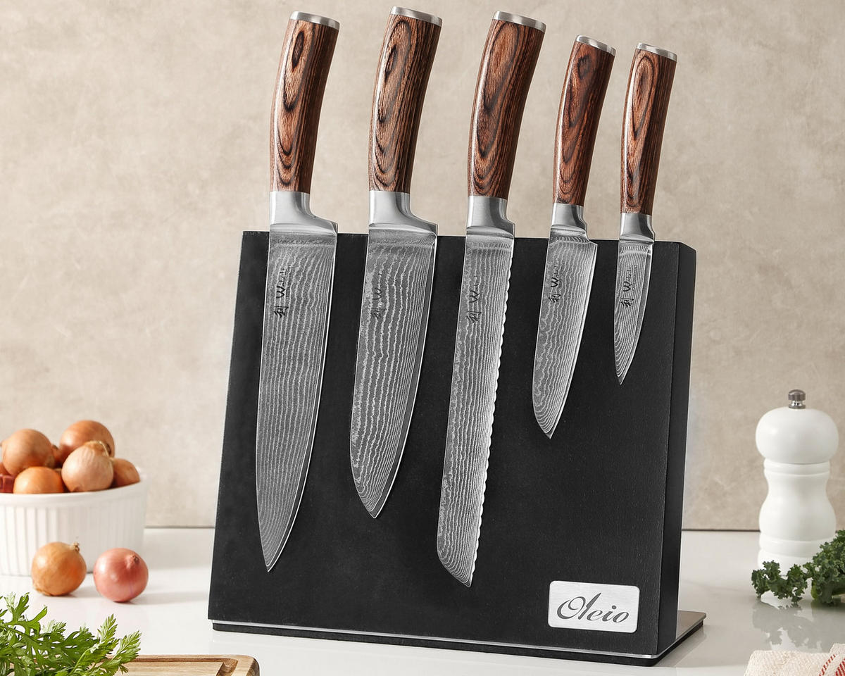 MAGNETISCHER MESSERHALTER - Schwarz, Holz (24/10.5/27.5cm) - Oleio