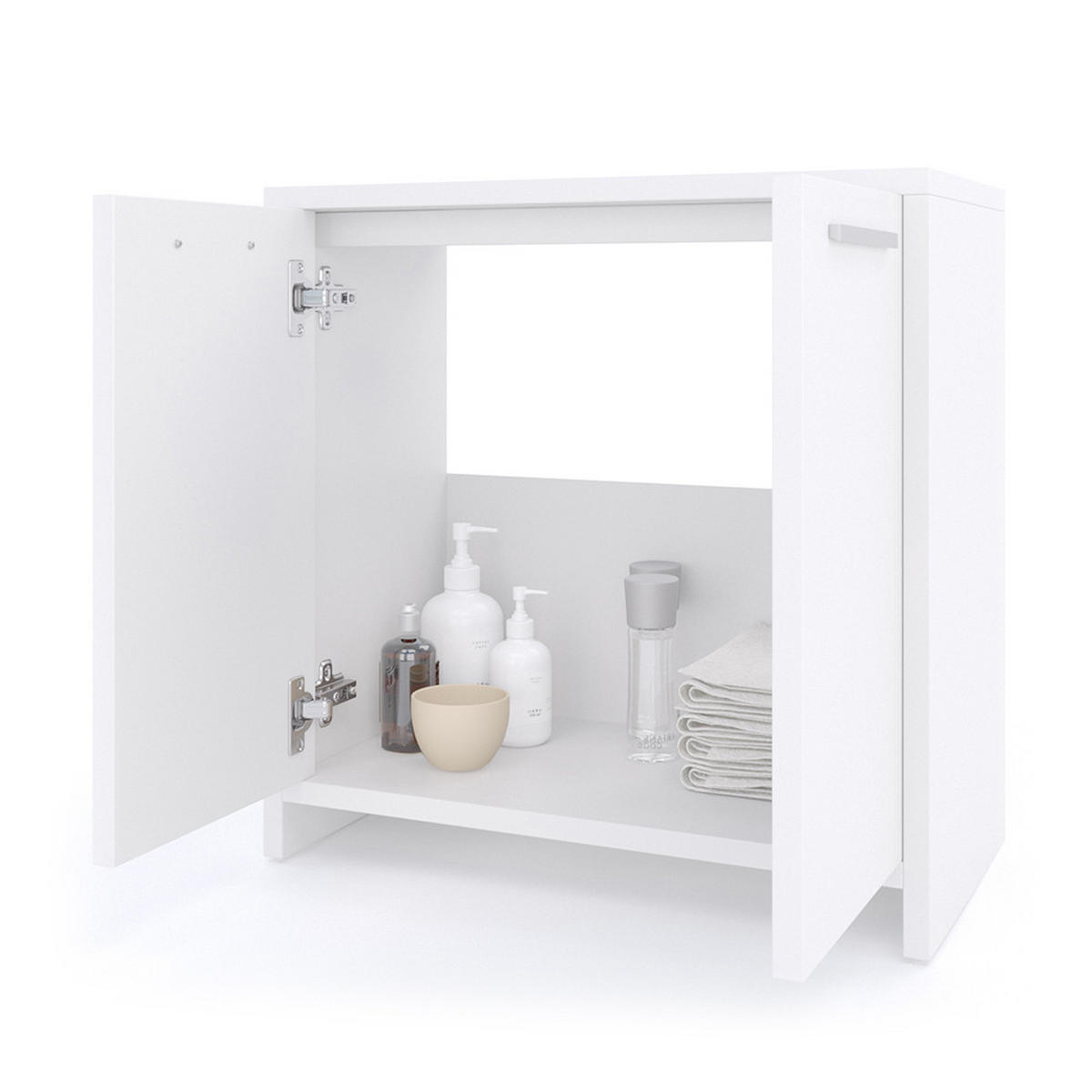 WASCHBECKENUNTERSCHRANK Kiko Weiß 58 x 60 cm - Weiß, Holzwerkstoff (58/60/33cm) - Vicco