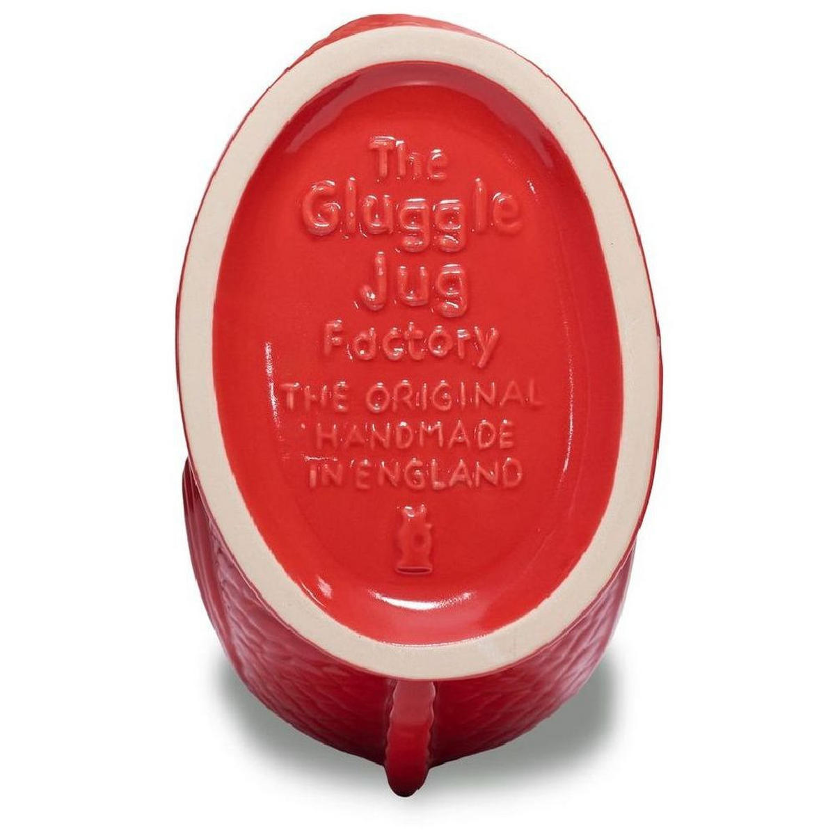 KARAFFE mit „Gluck-Gluck“-Geräusch 27,5/17/9,5 cm - Rot, Keramik (1.2L) - Gluckigluck