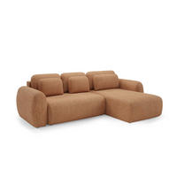 ECKSOFA Gaston Mit Schlaffunktion - Rotbraun, Holzwerkstoff/Textil (304/190cm) - Fun Möbel