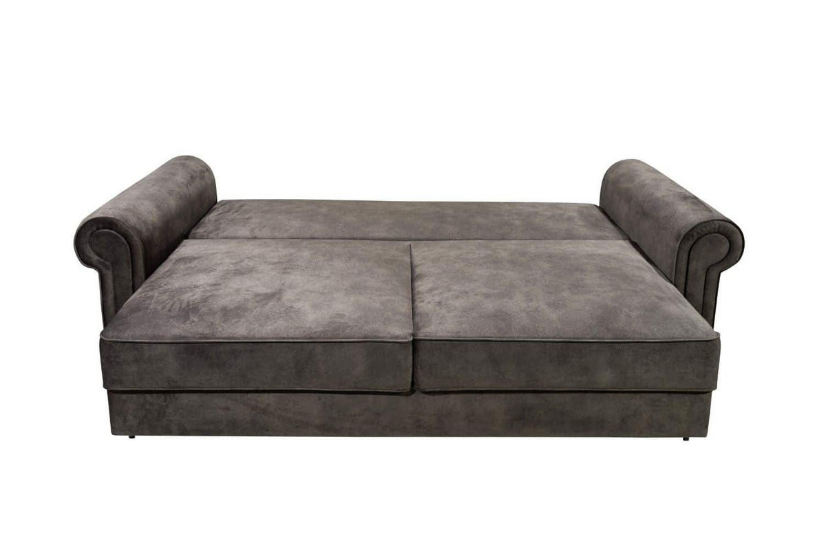 2-SITZER mit Schlaffunktion und Bettkasten - Dunkelbraun/Bernsteinfarben, Holz/Kunststoff (252/102/115cm) - ed exciting design