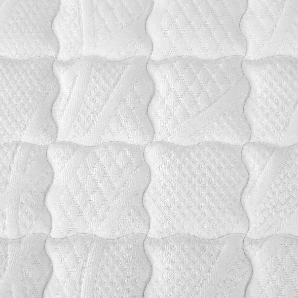 TASCHENFEDERKERNMATRATZE Weiß 90/190/10 cm H3 7-Zonen Hybrid mit Kaltschaum OEKO-TEX - Weiß, Textil - PANGIVO