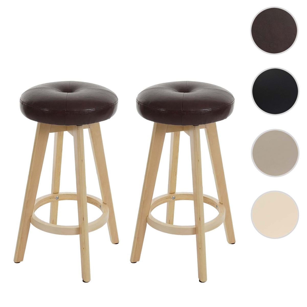 BARHOCKER Bordeaux 2er-Set - Bordeaux, Holz (45/67/45cm) - MCW