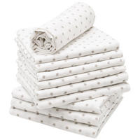 SPUCKTÜCHER, 10er-Set, 80x80 cm, 100% Baumwolle, Weiß - Weiß, Textil (80/80cm) - Zollner