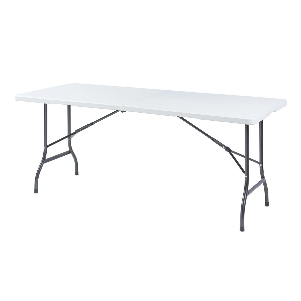 KLAPPTISCH Ljusnarsberg - Weiß, Kunststoff/Metall (180/75/72cm) - [en.casa]