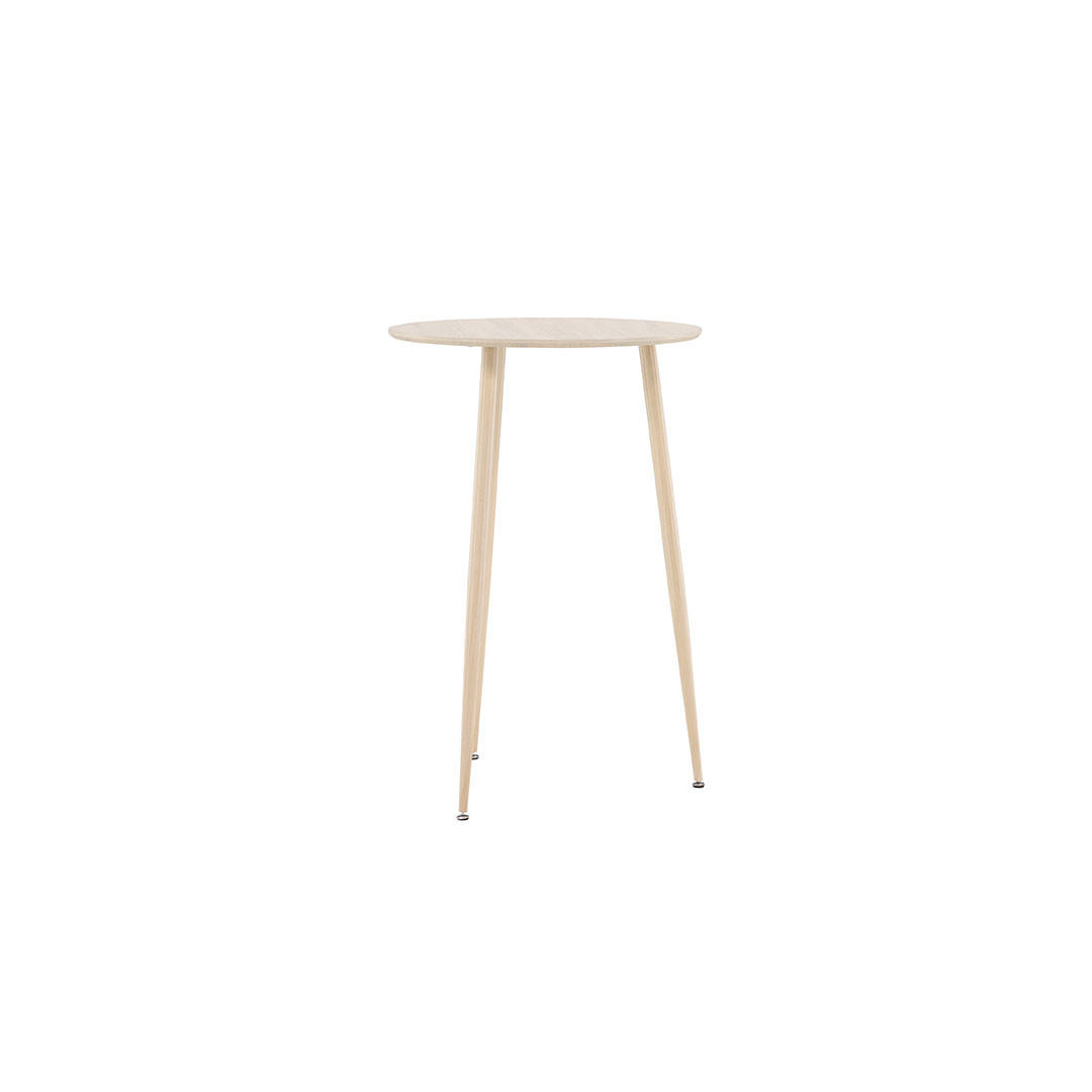 BARTISCH, Plaza, Whitewash, MDF, 70 x 70 x 105 cm - Weiß, Holzwerkstoff/Metall (70/70/105cm) - ebuy24