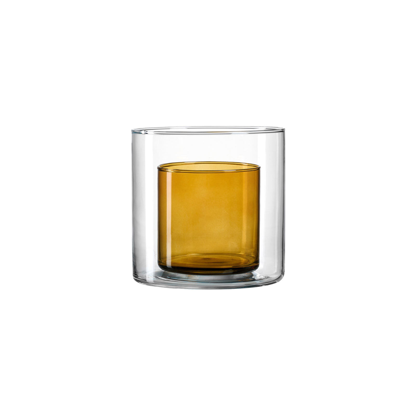 WINDLICHT Duo braun 16 cm - Braun, Glas (16/16/16cm) - Ritzenhoff Breker