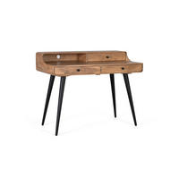 SCHREIBTISCH aus Akazienholz und Metall - Braun, Holz (115/60/90cm) - Giner y Colomer
