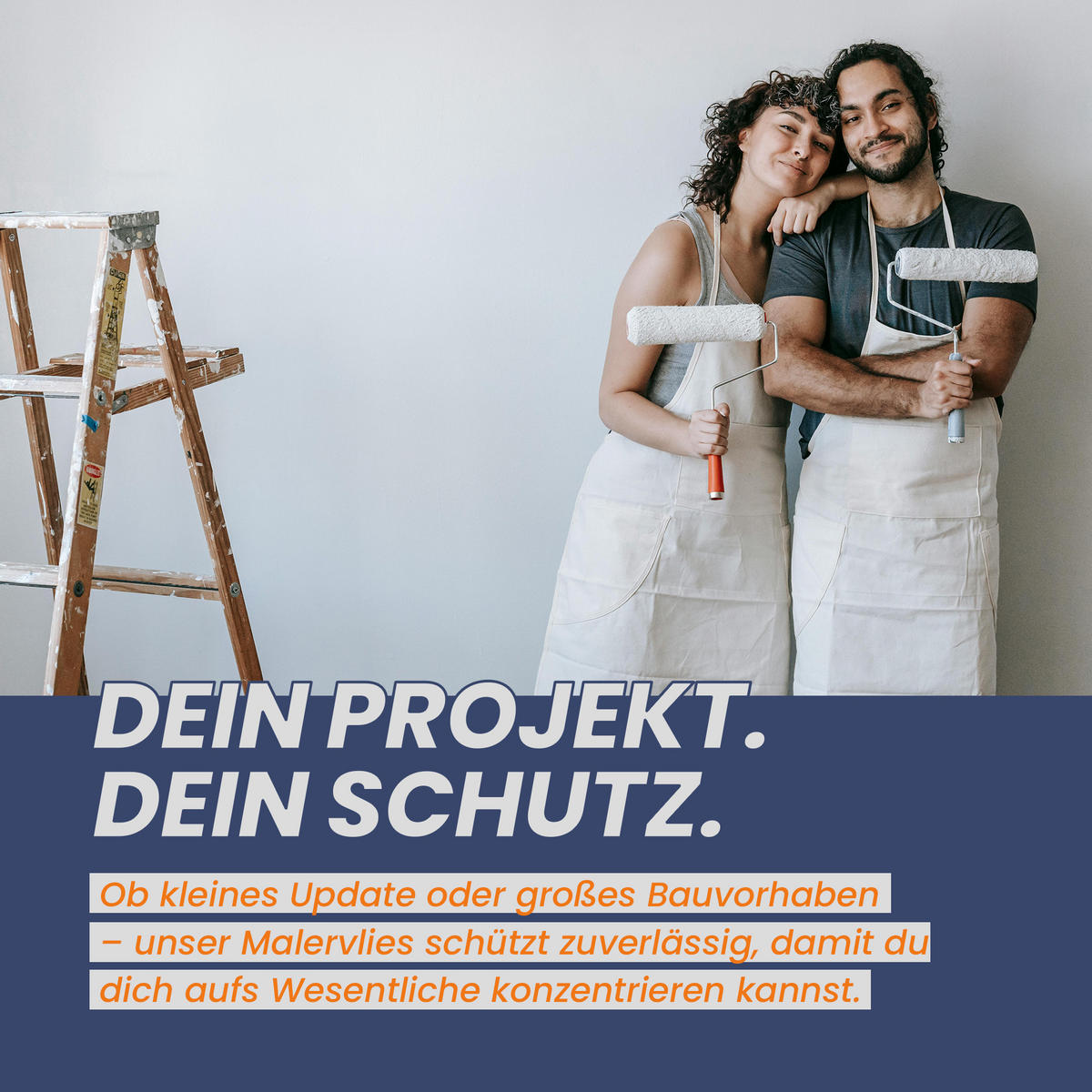 MALERVLIES 1 x 50m rutschhemmend und reißfest - Grau, Textil - Bestlivings