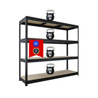 SCHWERLASTREGAL Dino 180x200x60cm Spanplatten-Ebenen Schwarz - Schwarz, Metall (200/180/60cm) - PROREGAL