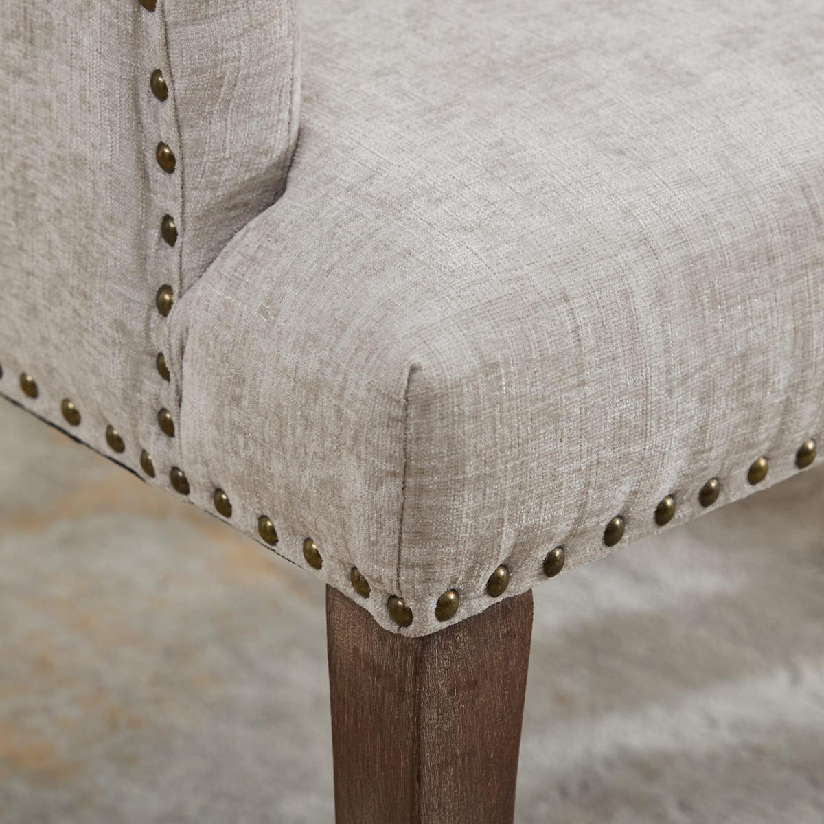 ARMLEHNSTUHL DE-36357 mit Chenille-Bezug Beige - Beige, Holz (57/100.5/69cm) - ComfortXL