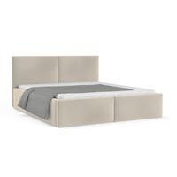 POLSTERBETT BEN 160/200 in Velours Beige - Beige, Holz/Holzwerkstoff (160/200cm) - Deine Möbel 24