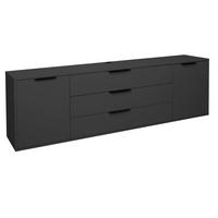LOWBOARD Erna 216x45x67 Anthrazit matt Lack - Grau, Holzwerkstoff (216/67/45cm) - 58aufmkessel