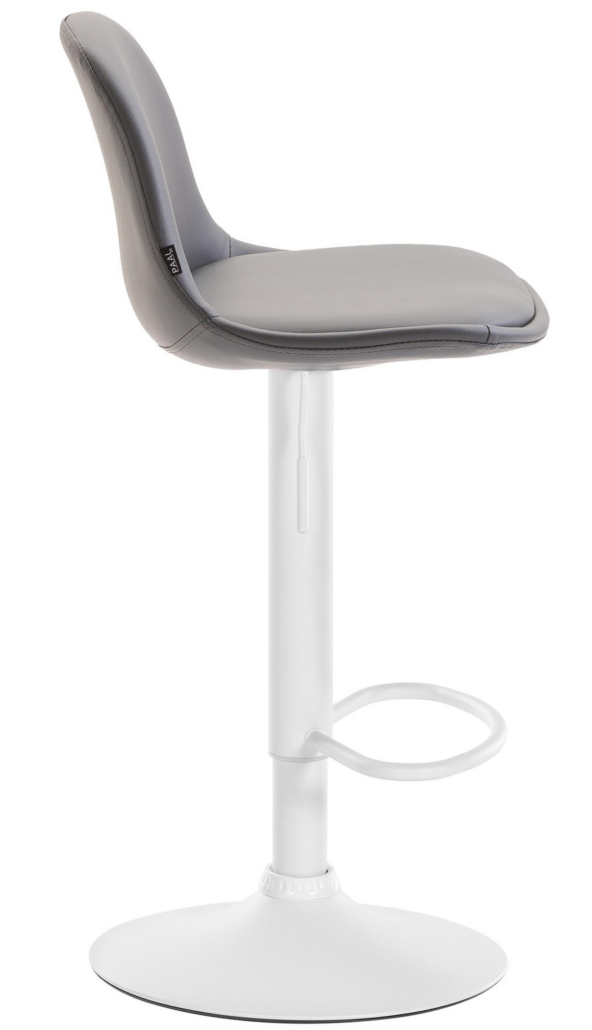 BARHOCKER Kiel Kunstleder 82-104x39x43 cm grau - Grau, Leder (39/82/43cm) - furnicato