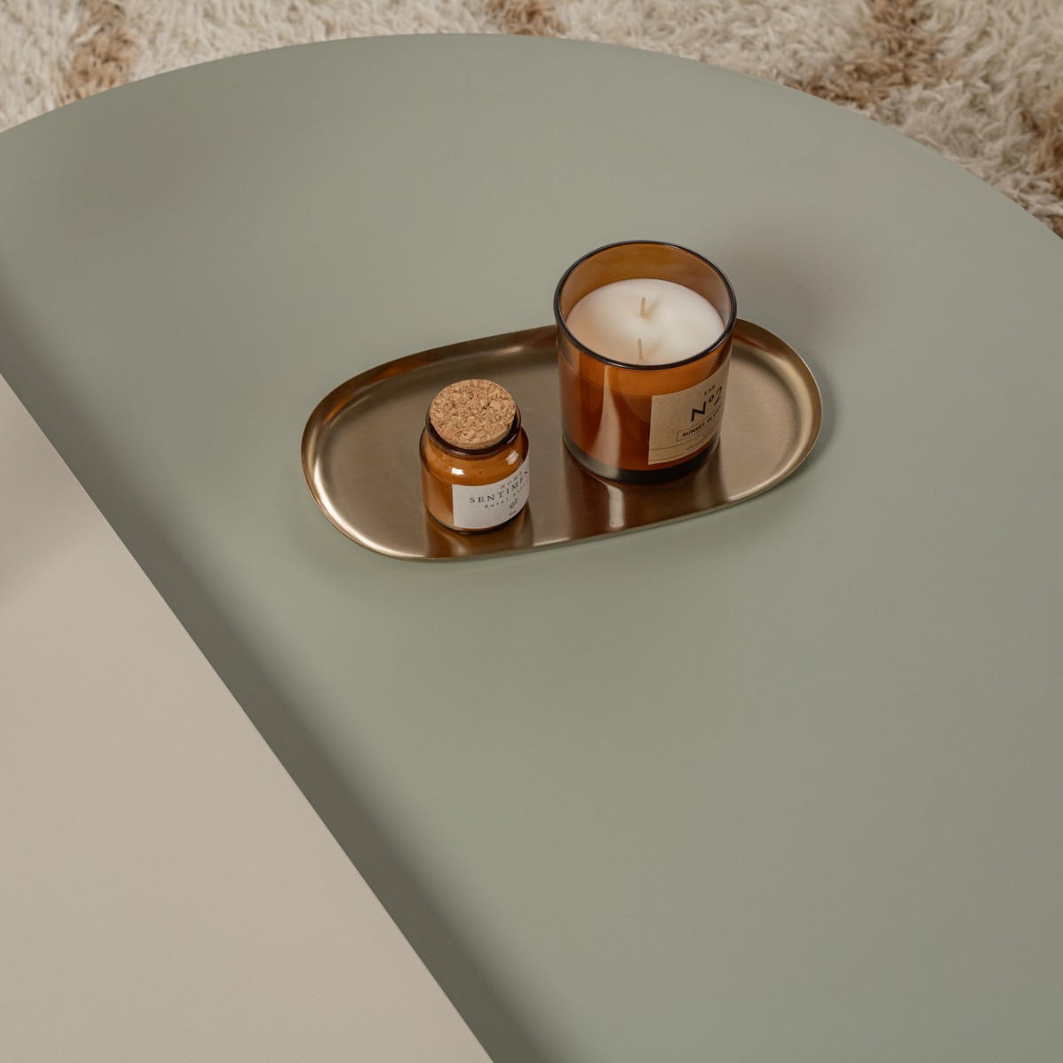 COUCHTISCH (2er-Set) orion 90/90/35 cm - Grün, Holzwerkstoff (90/90/35cm) - Calicosy