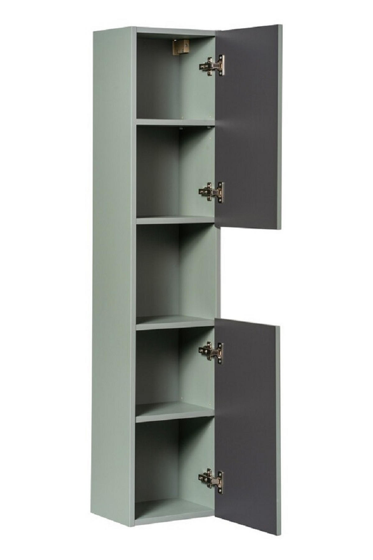 BADMÖBEL-SET 5 Teile - Line Reed Green L BM74 in Schilfgrün/ Evoke Eiche - Eiche Artisan/Grün, Holz (80/57/40cm)