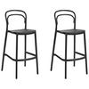 GARTEN-BARHOCKER 2er-Set Schwarz Porano - Schwarz, Kunststoff (48/106/48cm) - Beliani