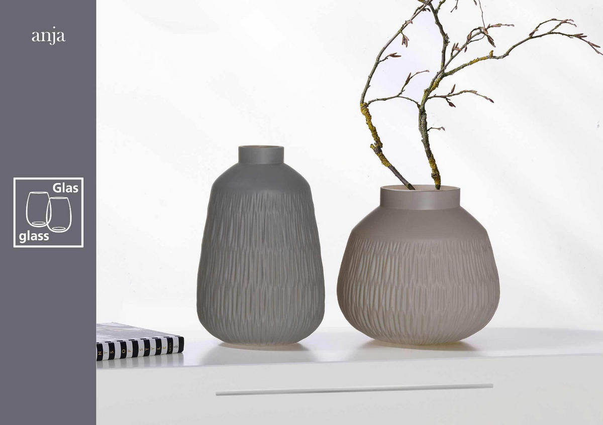 VASE Anja taupe 25,5 cm - Taupe, Glas (28/25.5cm) - Ritzenhoff Breker