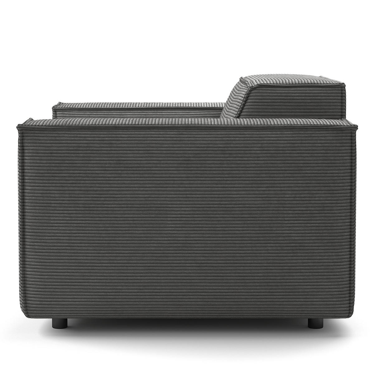 SESSEL - Anthrazit/Schwarz, Kunststoff/Textil (120/70/96cm) - home24