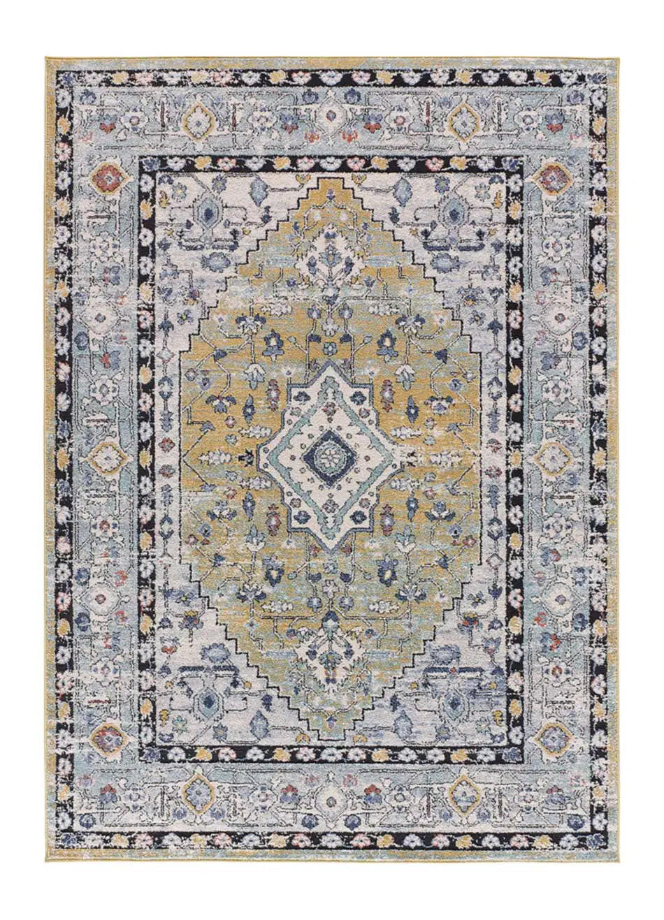 Atticgo Orientteppich Grau, Mehrfarbig 80x150 cm