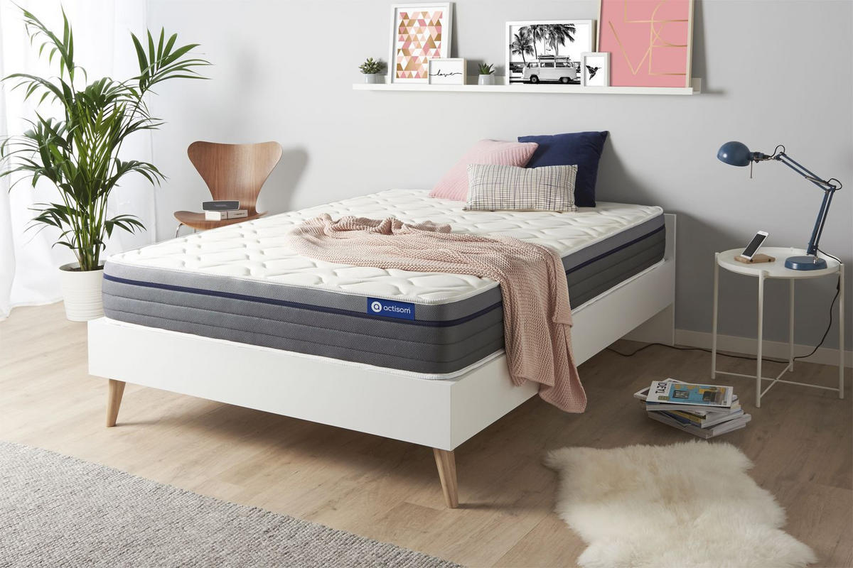 MATRATZE Actimemo zen Memory-Schaum 150 x 190 cm h1 - Weiß, Textil (150/190cm) - ACTISOM