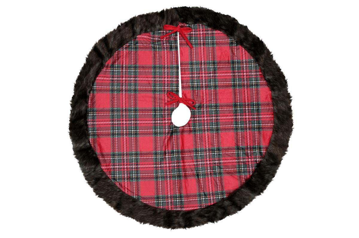 WEIHNACHTSBAUMROCK Klaus Ø 90 cm - Rot, Textil (90/1/90cm)