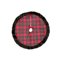 WEIHNACHTSBAUMROCK Klaus Ø 90 cm - Rot, Textil (90/1/90cm)