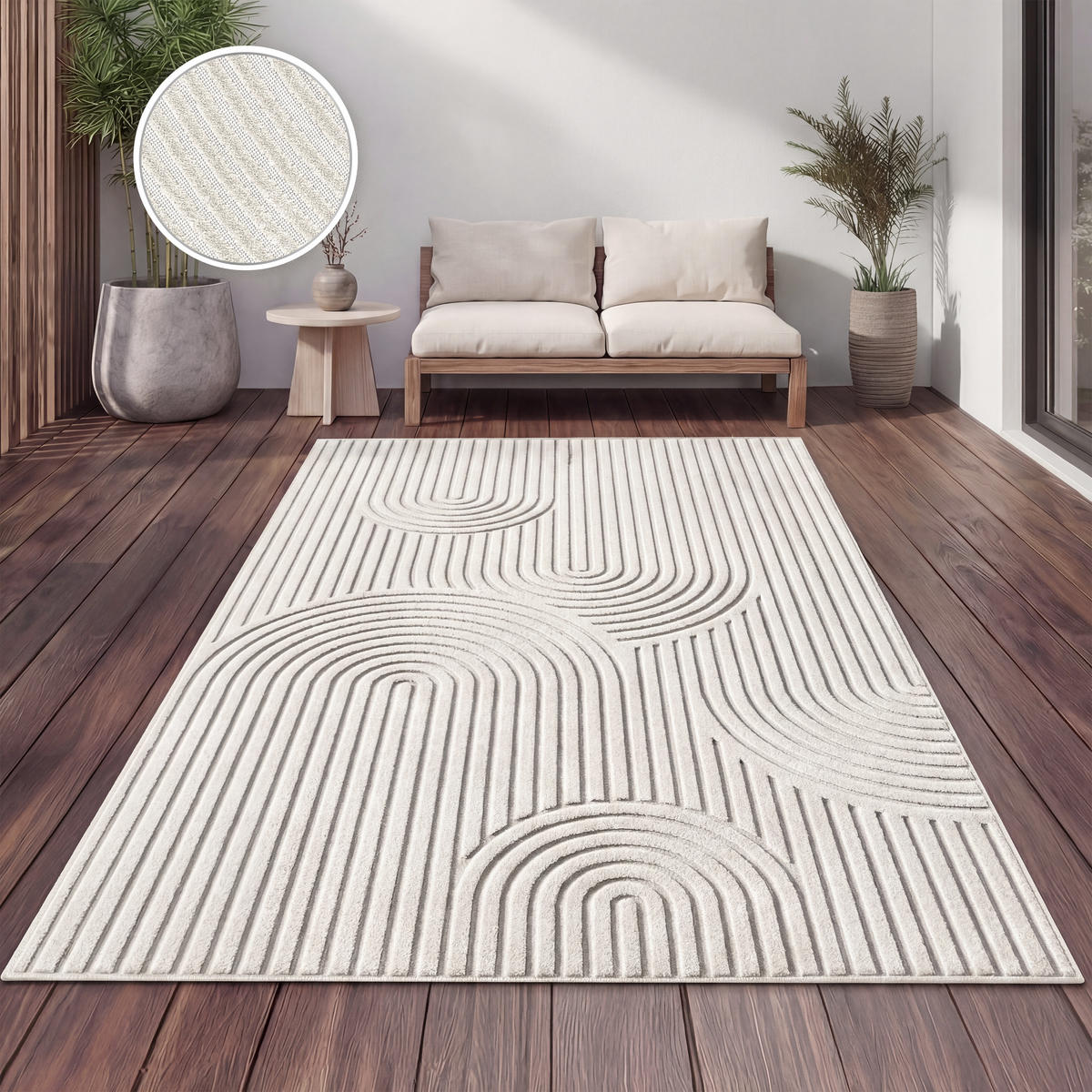 OUTDOORTEPPICH 80/150 cm Cotton 237 - Creme, Textil (80/150cm) - Paco Home