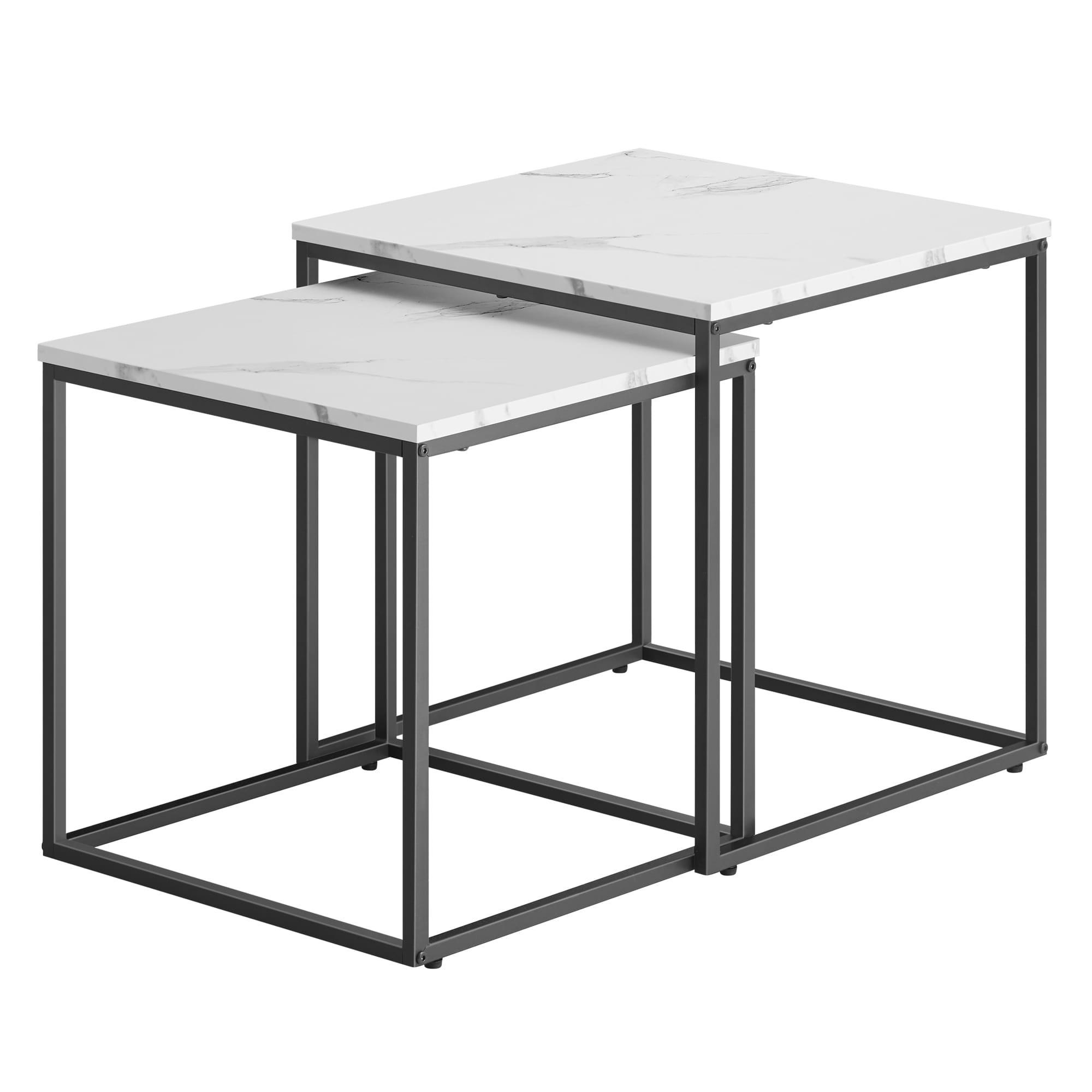 COUCHTISCH 2er Set quadratisch - Creme, Holzwerkstoff (50/50/50.5cm) - Mat-Haus