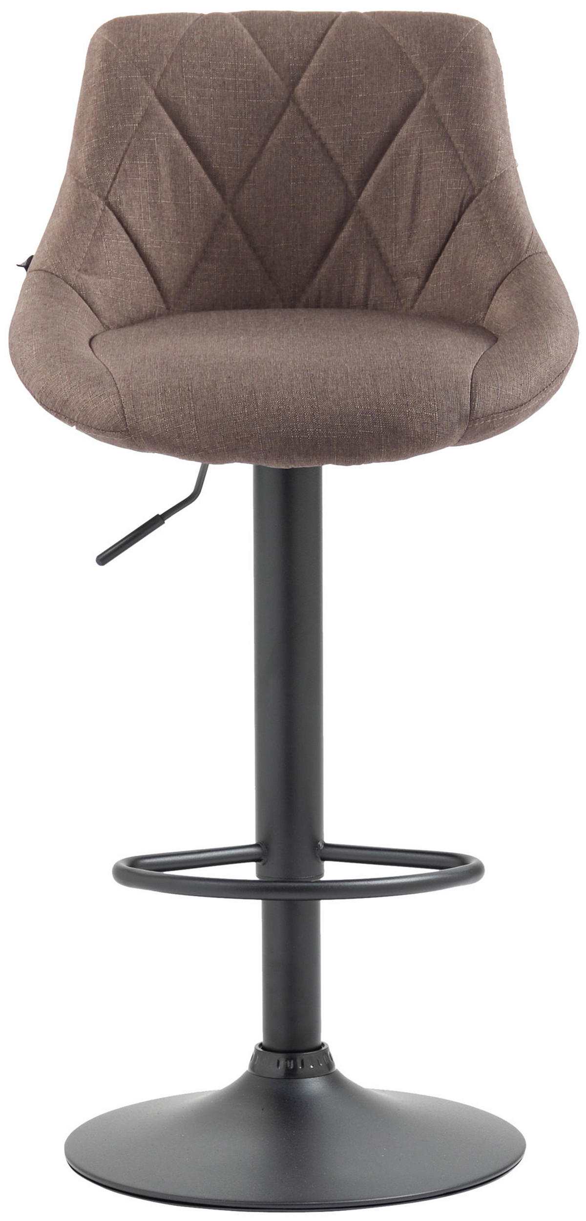 BARHOCKER Stoff taupe - Taupe/Schwarz, Textil/Metall (46/83/49cm) - CLP