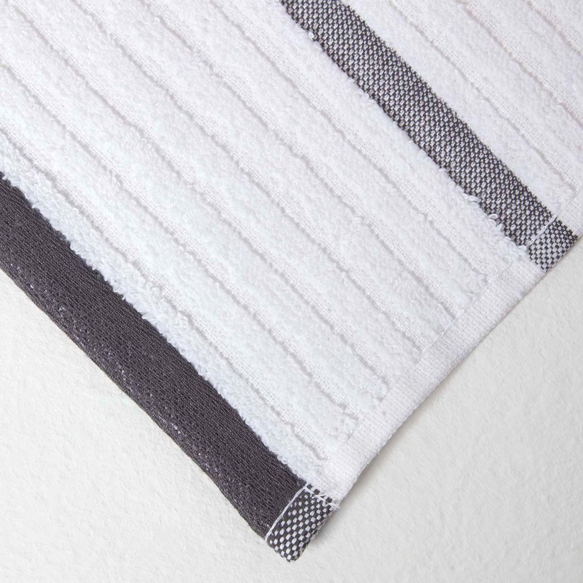 KÜCHENHANDTUCH 2er-Set, 100% Baumwolle gestreift - Grau, Textil (50/70cm) - Homescapes