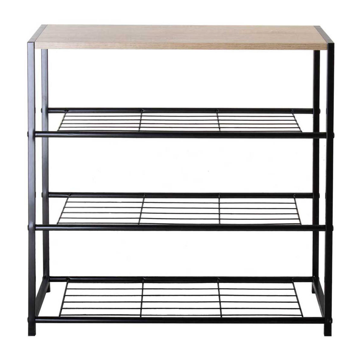 SCHUHREGAL 4 Ebenen aus Stahl - L63 cm - Apfelbaumfarben, Metall (30/63/63cm) - Calicosy