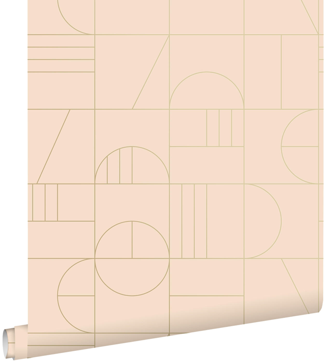 TAPETE Art Decó Muster 53 cm x 10.05 m - Pink, Papier (53/1000cm) - ESTAhome