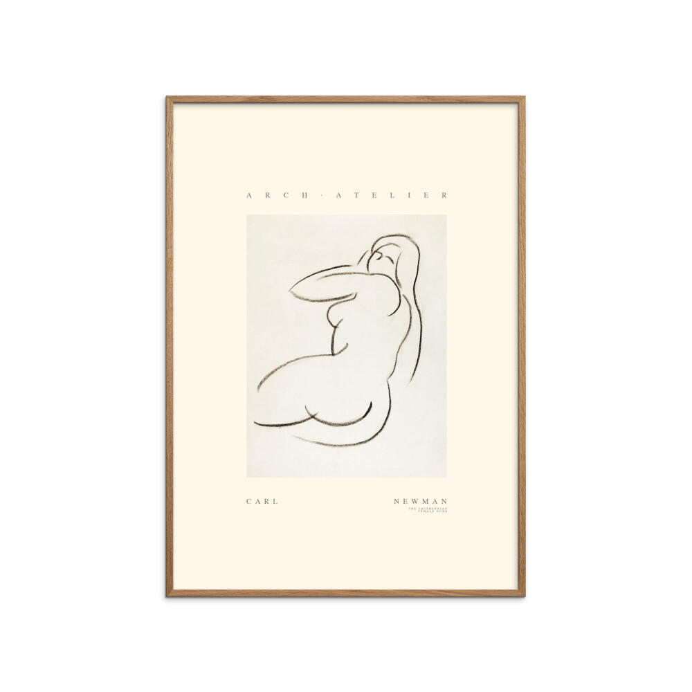 POSTER mit Rahmen Arch Atelier - Carl Newman 01 - Eichefarben/Naturfarben, Holz/Papier (30/40cm) - Poster&Frame