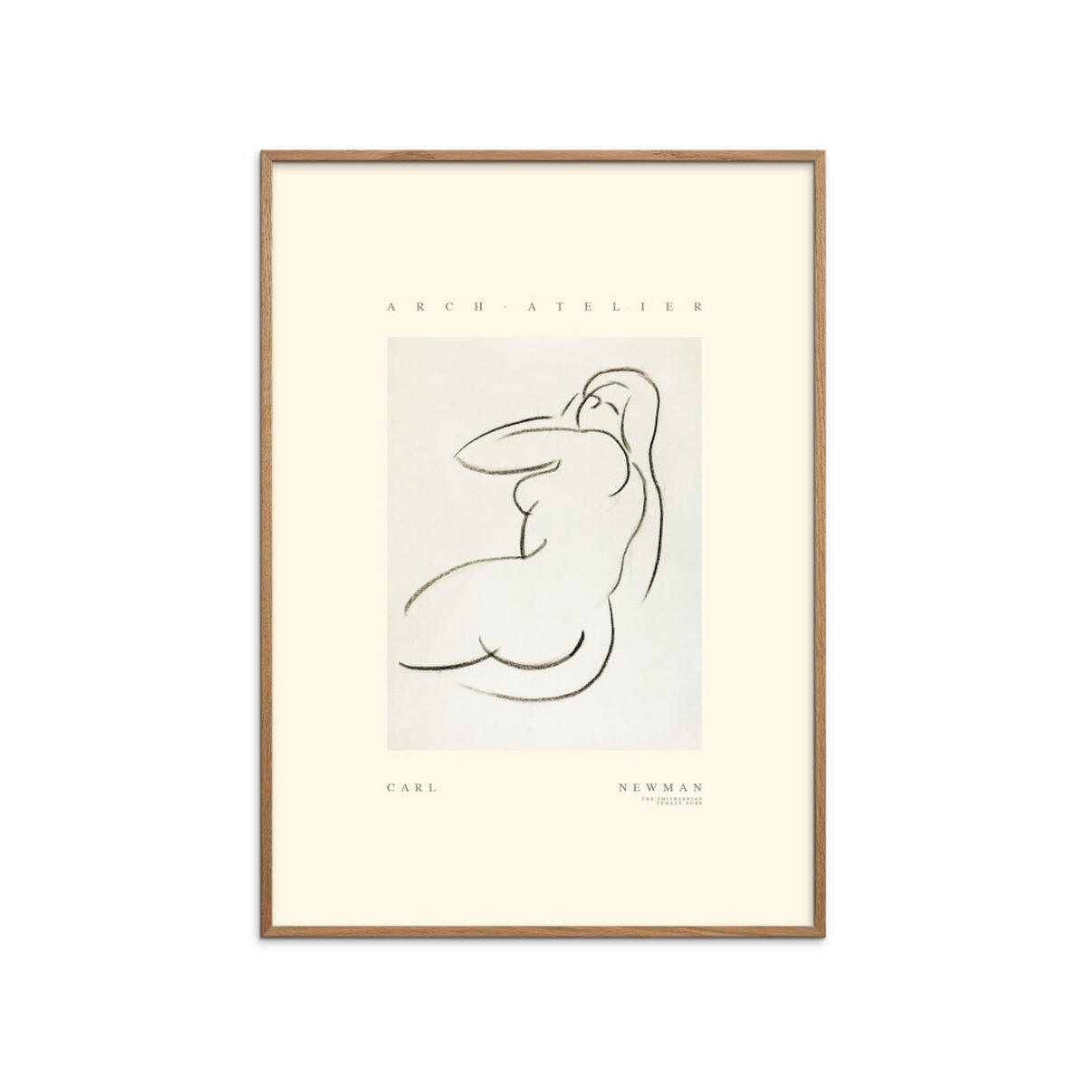 POSTER mit Rahmen Arch Atelier - Carl Newman 01 - Eichefarben/Naturfarben, Holz/Papier (30/40cm) - Poster&Frame