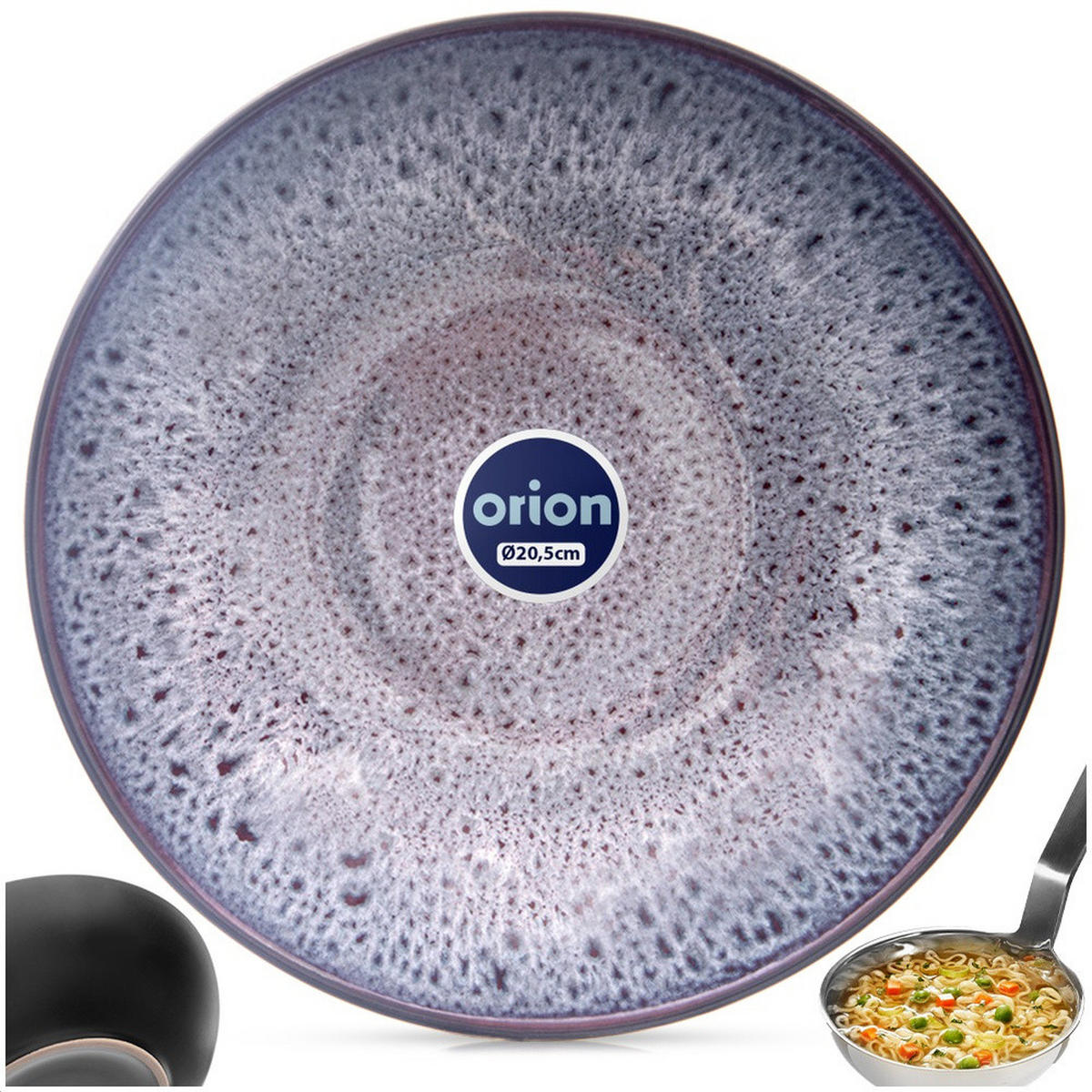 SUPPENTELLER Glaze tief lila - Lila, Keramik (20.5/20.5/6cm) - Orion 