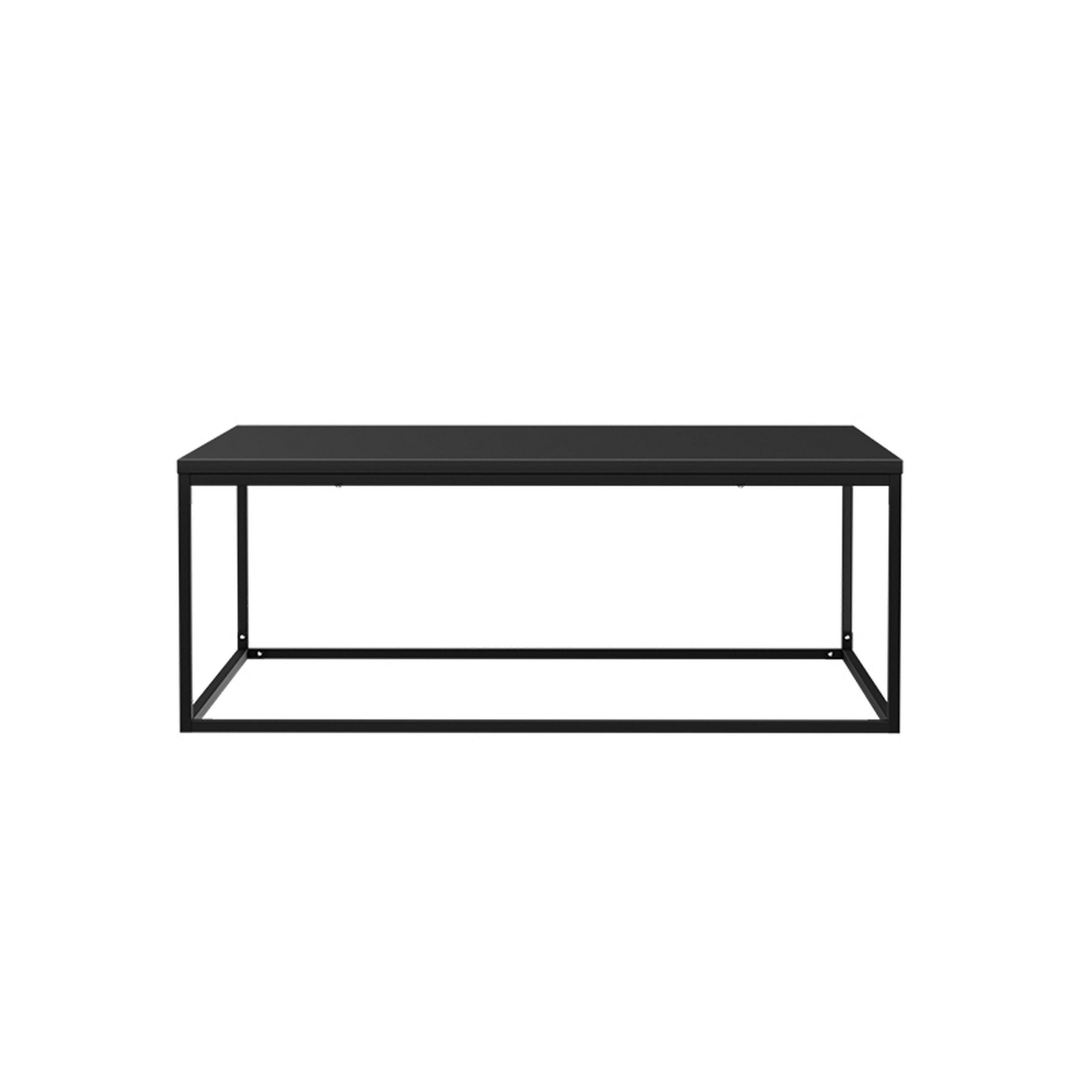 COUCHTISCH 120 cm, Schwarz - Schwarz, Metall (90/90/35cm) - Oviala