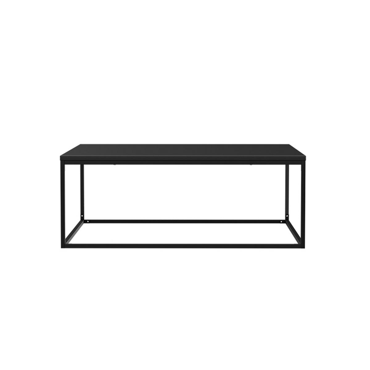 COUCHTISCH 120 cm, Schwarz - Schwarz, Metall (90/90/35cm) - Oviala