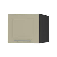 KLAPPHÄNGESCHRANK Kvantum W6B/40 Vanille Matt / Schwarz Matt 40 / 59 / 36cm - Creme/Schwarz, Holz/Holzwerkstoff (40/36/59cm) - Feldmann-Wohnen