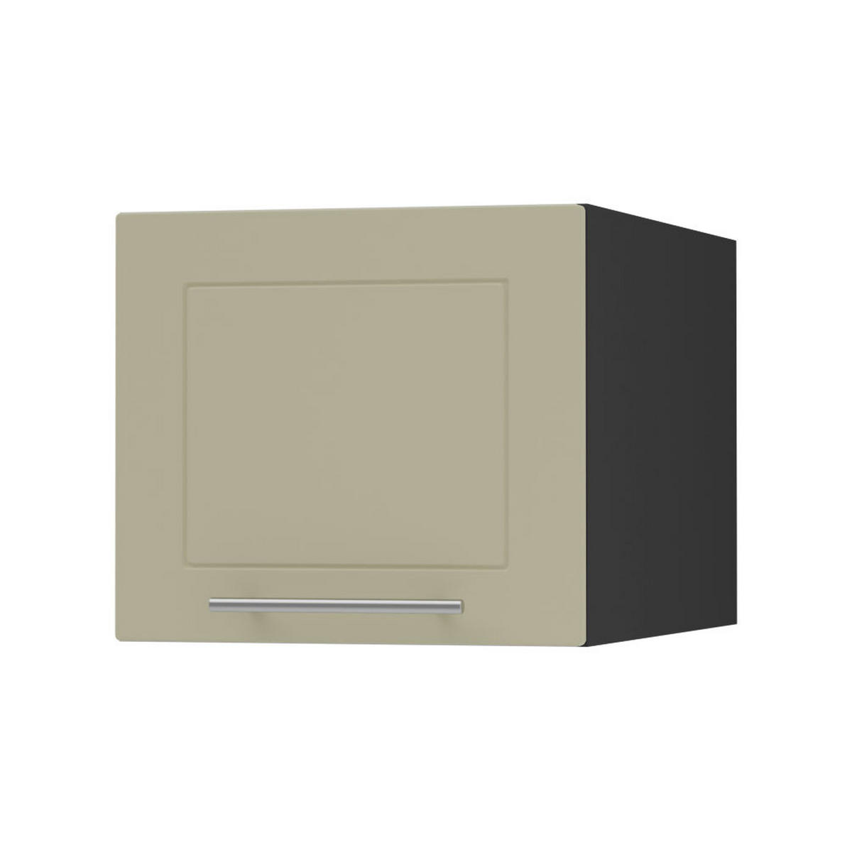 KLAPPHÄNGESCHRANK Kvantum W6B/40 Vanille Matt / Schwarz Matt 40 / 59 / 36cm - Creme/Schwarz, Holz/Holzwerkstoff (40/36/59cm) - Feldmann-Wohnen