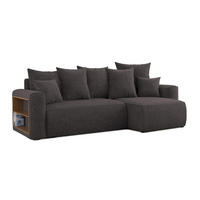 ECKSOFA SOLARIS L - Blau/Dunkelgrau, Holzwerkstoff (238/142cm) - Meblini