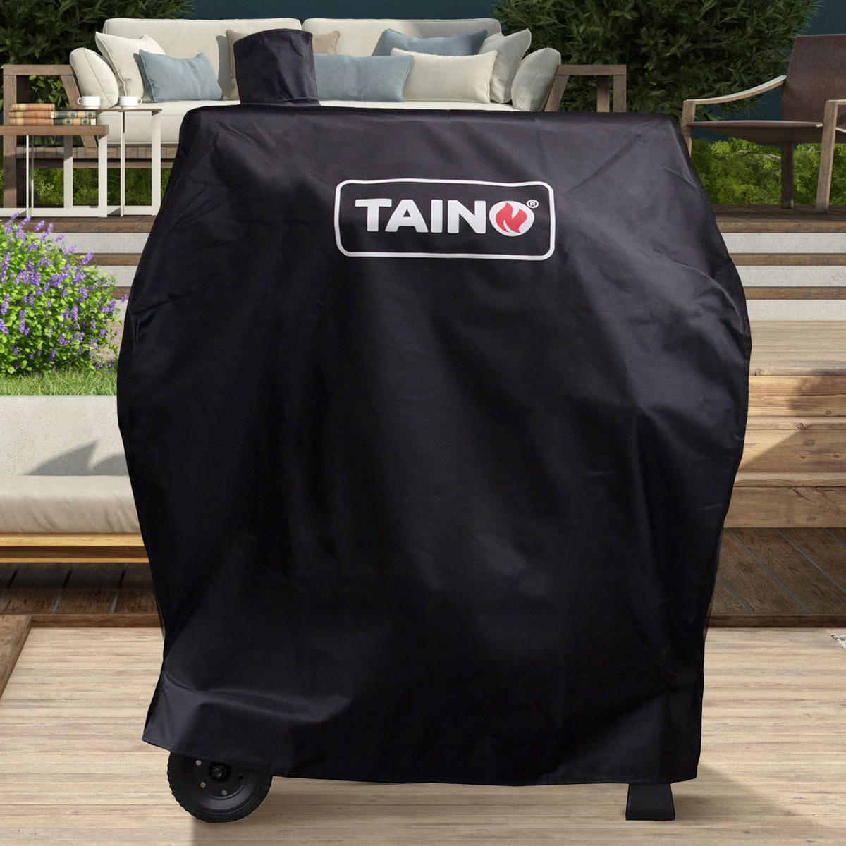 GRILLABDECKPLANE HERO XXL - Schwarz, Textil (102/105/61cm) - TAINO