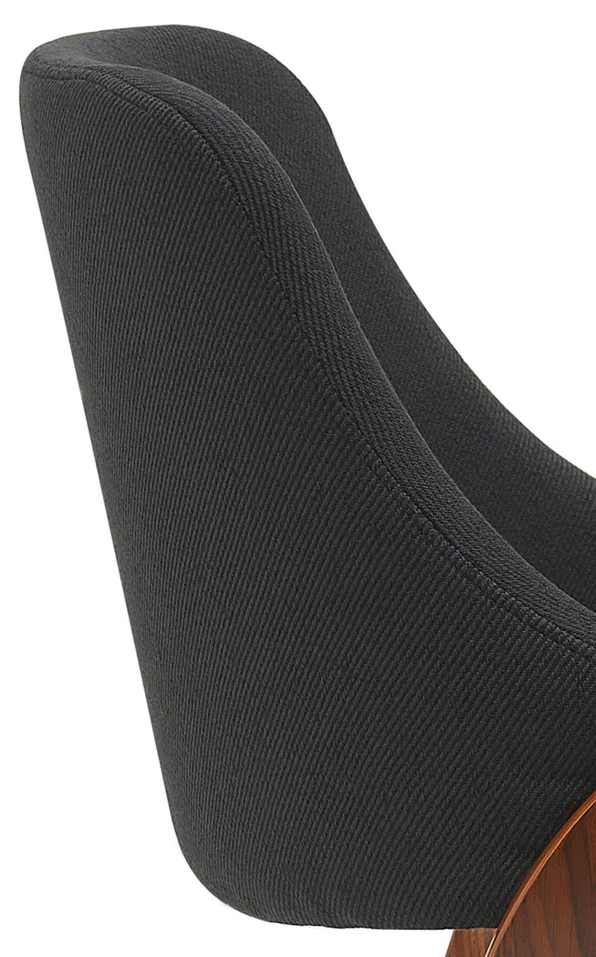 ESSZIMMERSTUHL Stoff walnuss/schwarz - Walnussfarben/Schwarz, Holz/Textil (52/86/54cm) - CLP