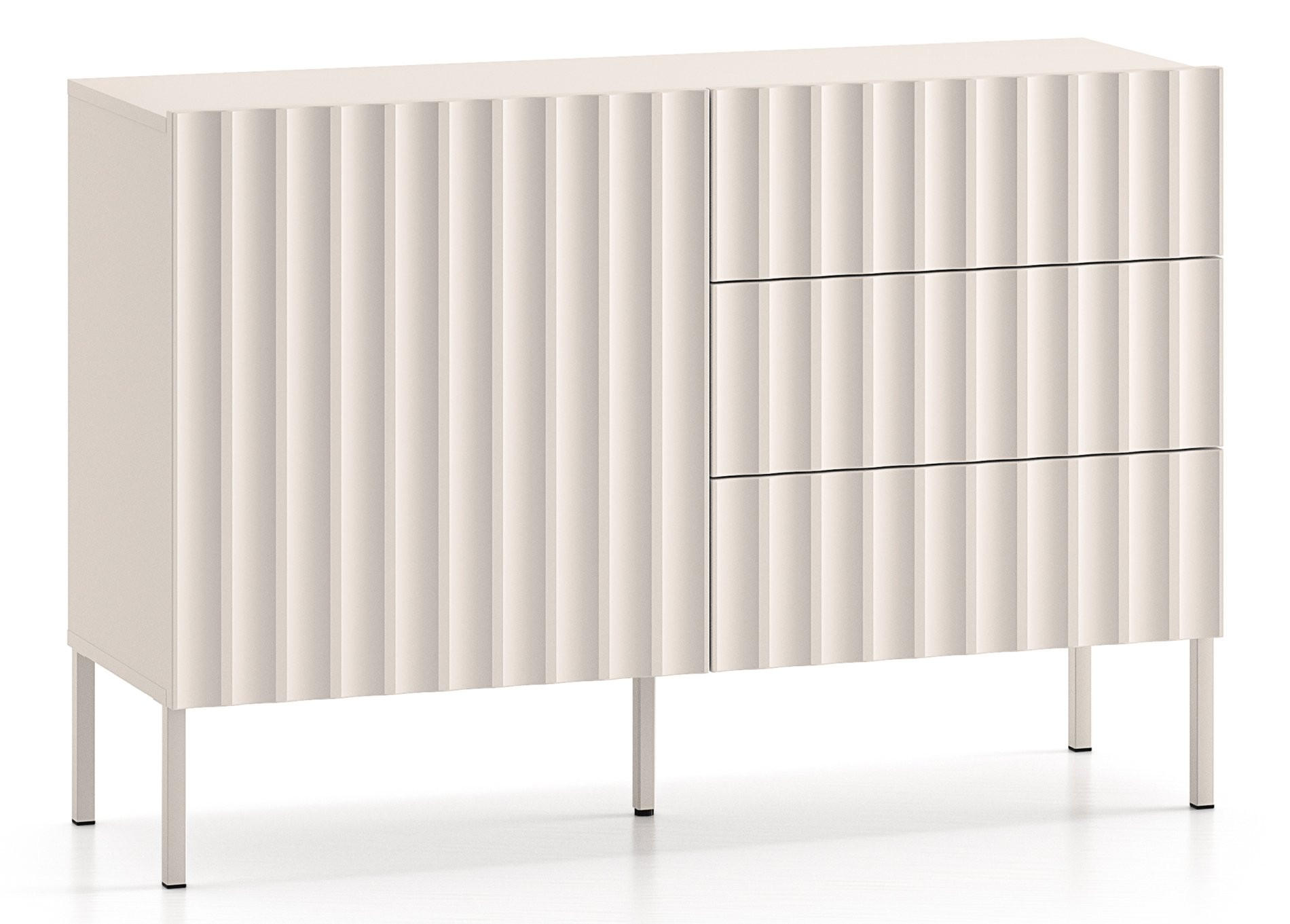 SIDEBOARD Derriva Hellbeige 113 cm - Ecru/Beige, Holzwerkstoff/Metall (113.1/76.7/37.2cm) - Selsey
