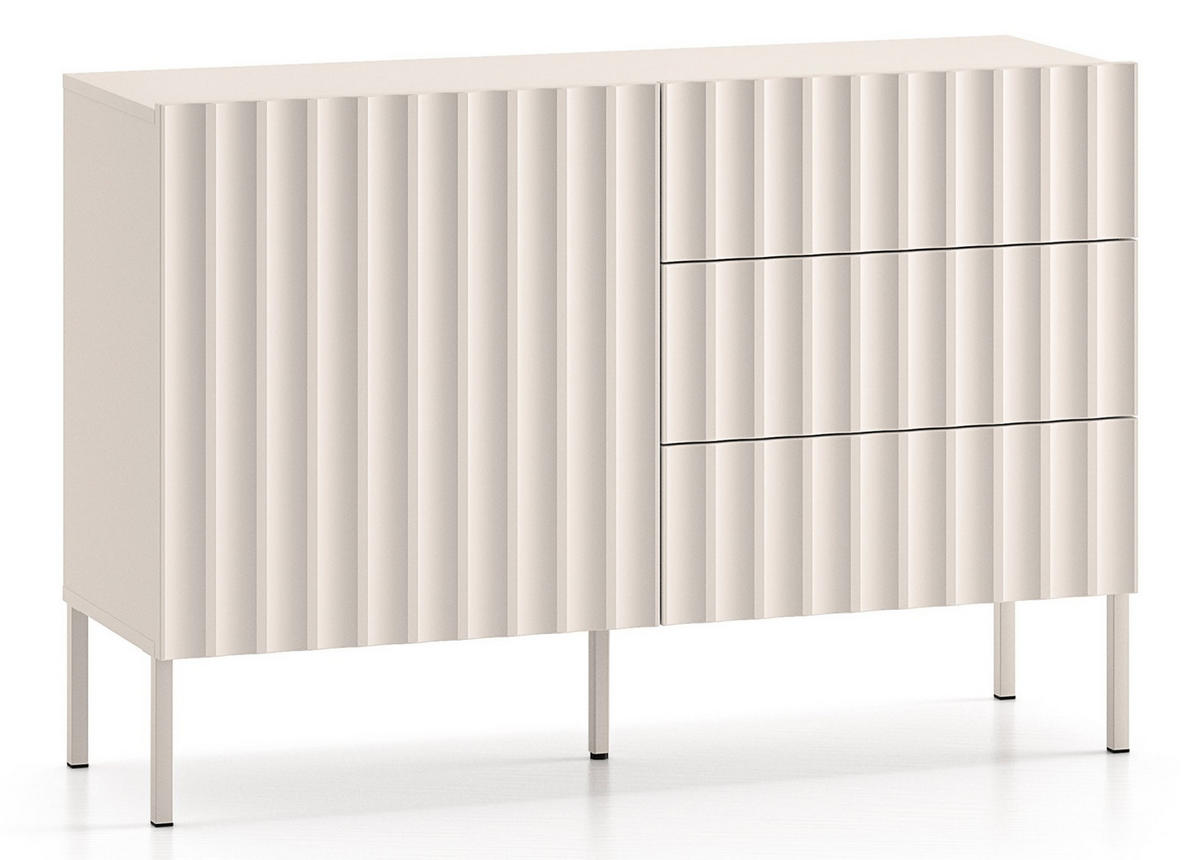 SIDEBOARD Derriva Hellbeige 113 cm - Ecru/Beige, Holzwerkstoff/Metall (113.1/76.7/37.2cm) - Selsey