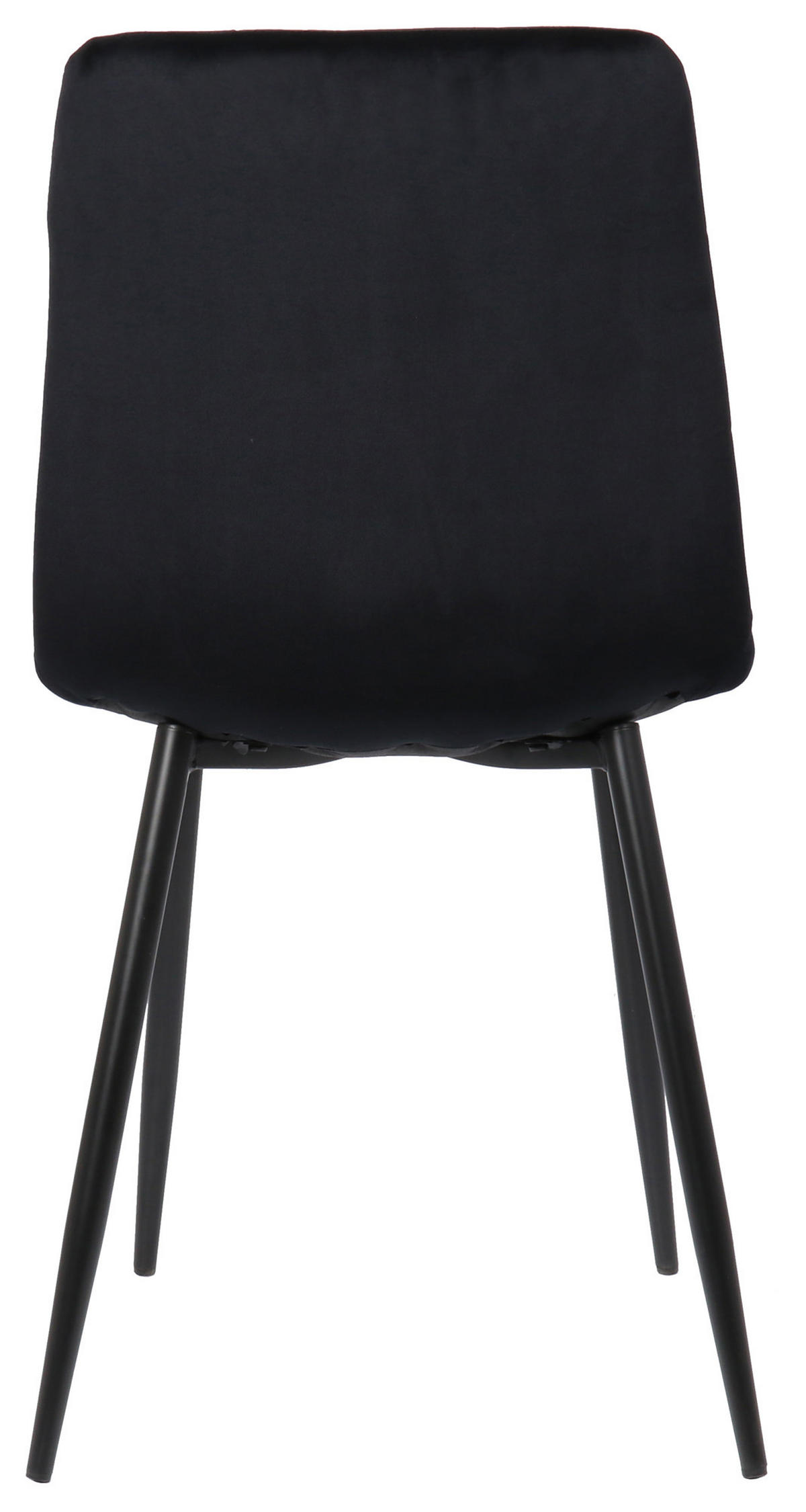 ESSZIMMERSTUHL Till, 2er Set, Samt, Gestell Metall matt Schwarz Schwarz - Schwarz, Textil/Metall (45/88/52cm) - TPFLiving