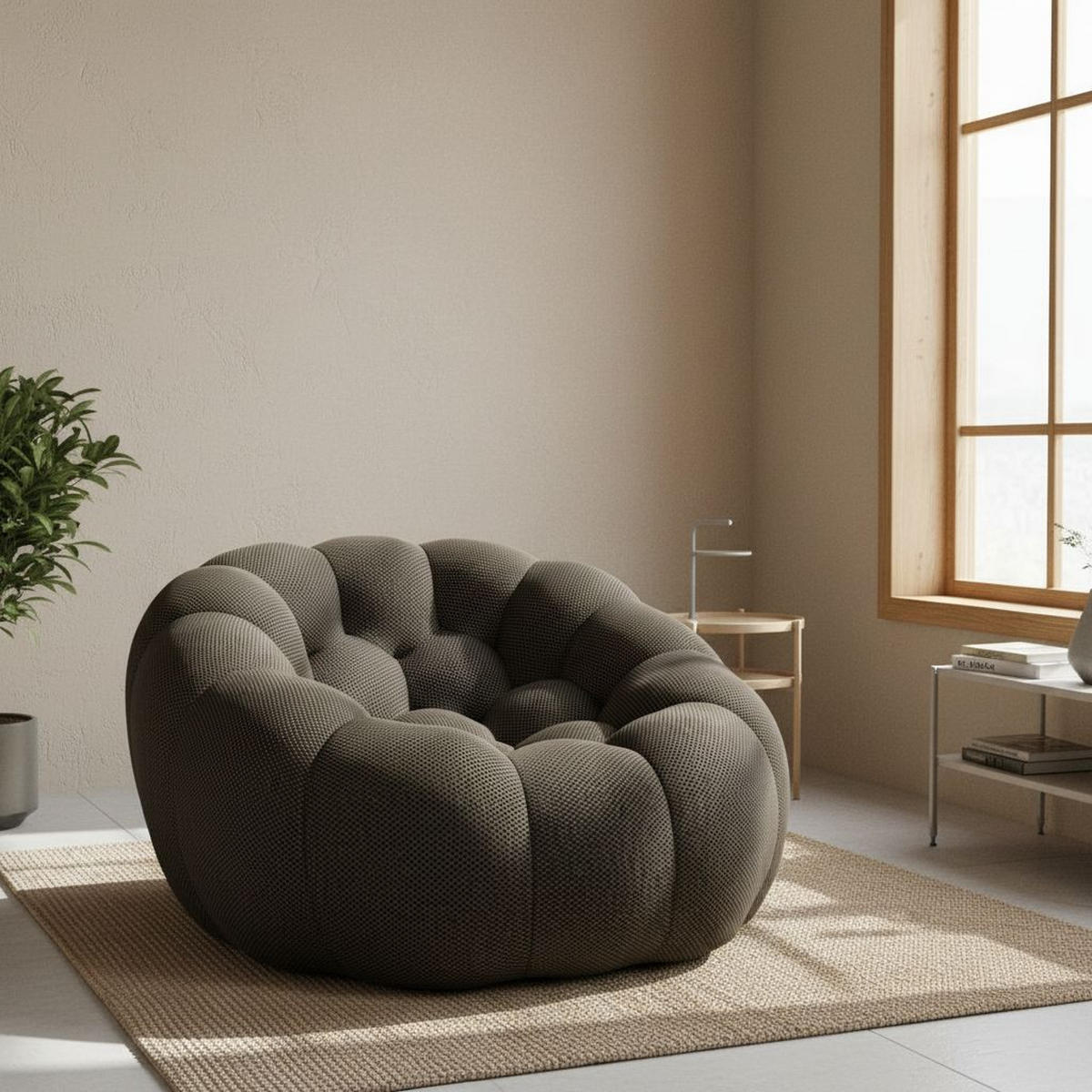 WOHNZIMMERSESSEL Cocoon 1-Sitzer - Schokolade - Dunkelbraun, Textil (120/75/113cm) - COCO Living