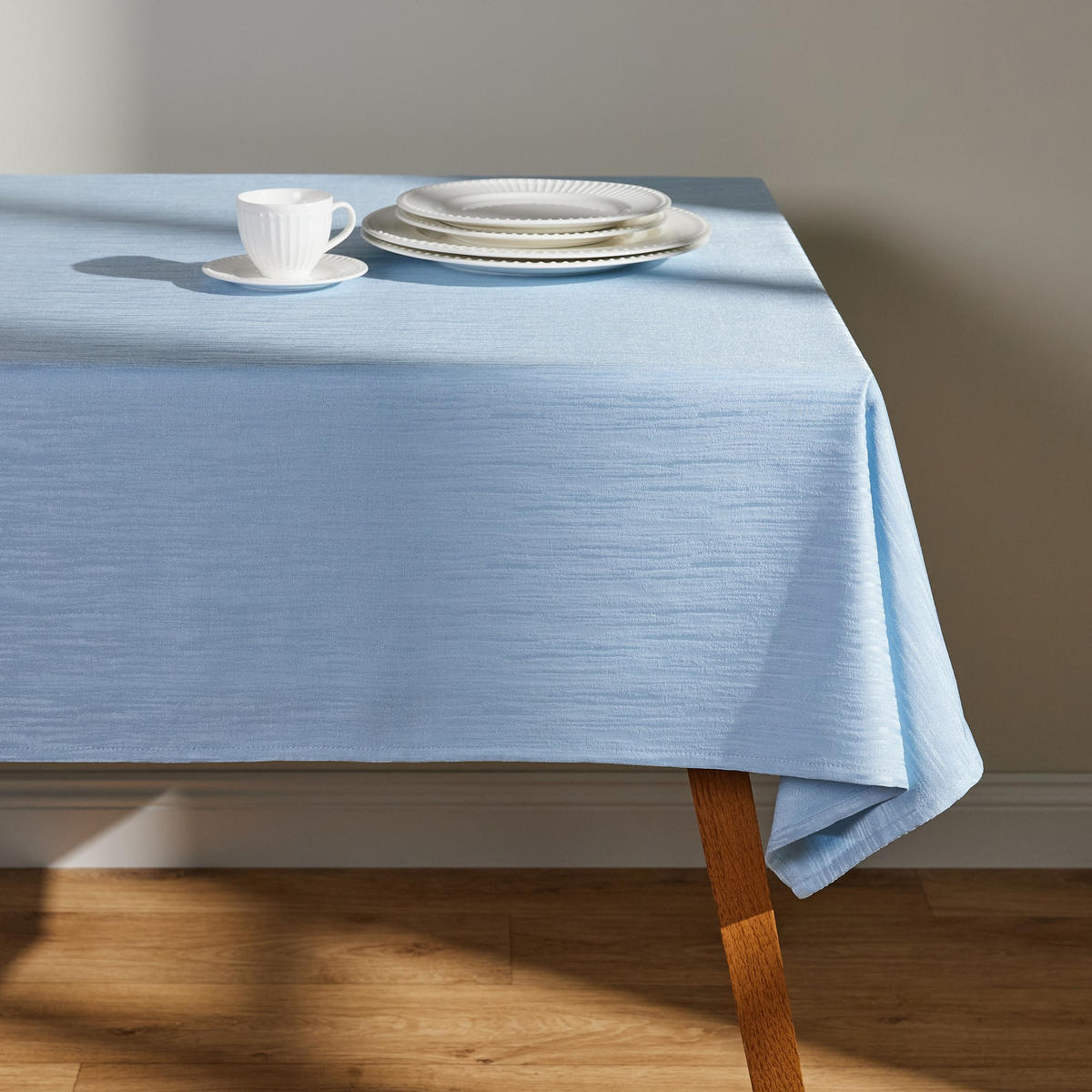 TISCHDECKE Scilio - Hellblau, Textil (160cm) - home&you